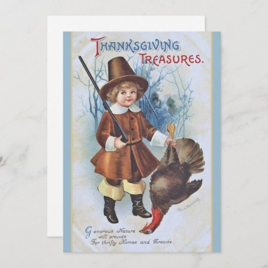 ピルグリムサンクスギビングヴィンテージカルト シーズンカード (正面/裏面)