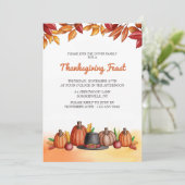 ピルグリムズハットサンクスギビング招待状 招待状 (スタンド正面)