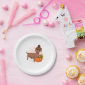 ピルグリムダシュント葉パンプキン感謝祭 ペーパープレート (パーティー)