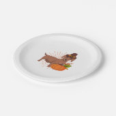 ピルグリムダシュント葉パンプキン感謝祭 ペーパープレート (アングル)