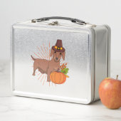 ピルグリムダシュント葉パンプキン感謝祭 メタルランチボックス (インサイチュ)