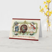 ピルグリムチルドルターキーカード カード (黄色い花)