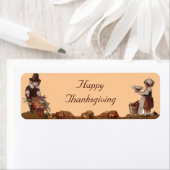 ピルグリムチルドレン幸せな感謝祭 ラベル (インサイチュ)