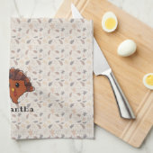 ピルグリムテキサス州ターキーオールオーバープリント キッチンタオル (四つ折り)