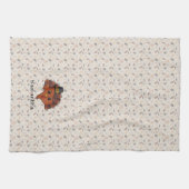 ピルグリムテキサス州ターキーオールオーバープリント キッチンタオル (横)