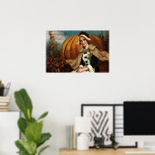 ピルグリムパンプキン紅葉 ポスター (ホームオフィス)