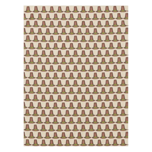 ピルグリムピュリタンハットハッピーサンクスギビング秋秋 テーブルクロス (正面)