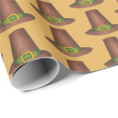 ピルグリムピュリタンハットハッピーサンクスギビング秋秋 ラッピングペーパー (ロールコーナー)