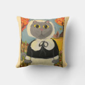 ピルグリムフォークアート感謝祭キャッツ両面 クッション (裏面)