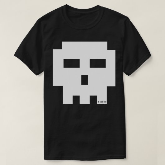 ピルグリム8ビットスカル Tシャツ (デザイン正面)