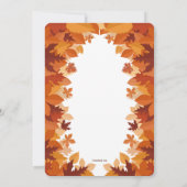 ピルグリム ハット 感謝祭 夕食 招待状 (裏面)