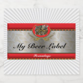 ピルセナービールラベルレッド ビールラベル (シングルラベル)