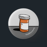 ピルボトル薬リマインダー病気健康1インチ 缶バッジ<br><div class="desc">薬を覚えてる?この可愛いボタンは完璧だ。(期間)</div>