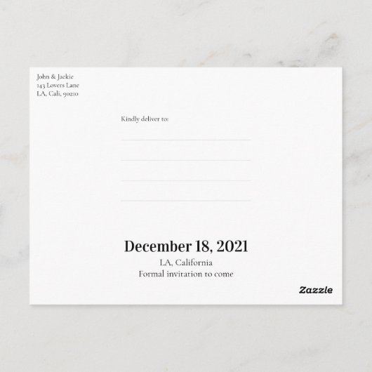 ピルモダン予測できなフォト保存日付MCMスタイル ポストカード (裏面)