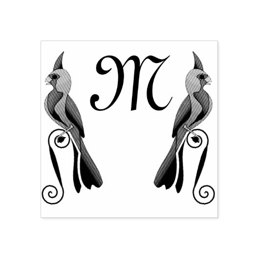 ピルロキシアかわいらし（鳥）ショウジョウコウカンチョウファミリーバード ラバースタンプ (インプリント)