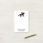 ピルーエットをエレガント演じるドレッセージライダー ポストイット (デスク上)