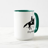 ピルーエットをエレガント演じるドレッセージライダー マグカップ (正面右)