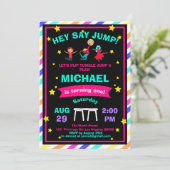 ピルーエットキュート体操ジャンプ&遊誕生日 招待状 (スタンド正面)