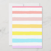 ピルーエットレインボーバレリーナジムティックス誕生日 招待状 (裏面)