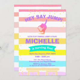 ピルーエットレインボーバレリーナジムティックス誕生日 招待状