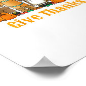 ピル与えグ感謝していルインディアンカボプキンサンクスギビング ポスター (角)