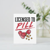 ピル薬剤師の卒業の許可 ポストカード (スタンド正面)