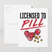 ピル薬剤師の卒業の許可 ポストカード (正面/裏面)