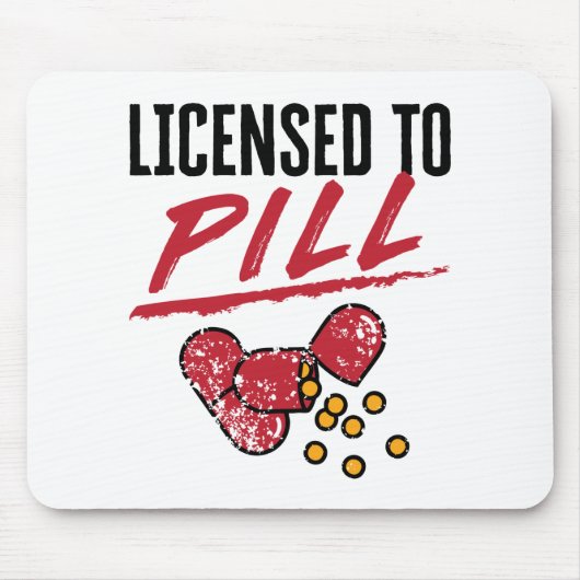 ピル薬剤師の卒業の許可 マウスパッド (正面)