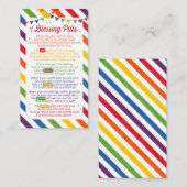 ピル賛美ズ詩ギフトラベル 名刺 (正面/裏面)