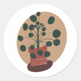 ピレアハウスプラントプラントポットグリーンリー ラウンドシール