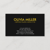 ピレクールスミニマルインストラクター 名刺 (裏面)