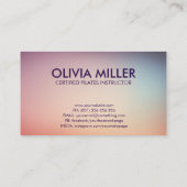 ピレクールスミニマルインストラクター 名刺 (裏面)