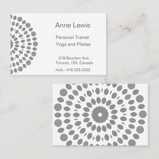 ピレシンプルート又はヨガ先生用の名刺 名刺 (正面/裏面)