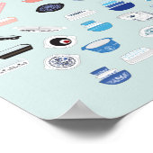 ピレックス100個 – ミント ポスター (角)