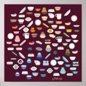 ピレックス100点 – マルーン ポスター (正面)