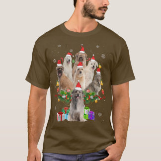 ピレネアンシェプドッグクリスマスツリーライツおもしろい犬 Tシャツ
