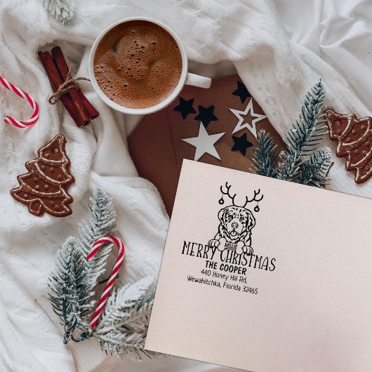 ピレネアンマウンテンドッグクリスマス差出人住所 ラバースタンプ