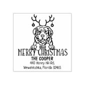 ピレネアンマウンテンドッグクリスマス差出人住所 ラバースタンプ (インプリント)