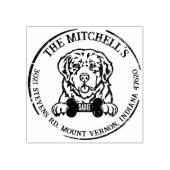 ピレネアンマウンテンドッグファミリー差出人住所 ラバースタンプ (インプリント)