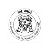 ピレネアンマウンテンドッグ差出人住所 ラバースタンプ (インプリント)