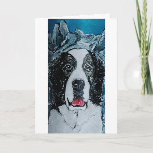 ピレネアンマスティフ絵を描ズバイアルフレッドキツネ カード (正面)