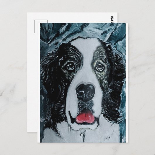 ピレネアンマスティフ絵を描ズバイアルフレッドキツネ ポストカード (正面/裏面)