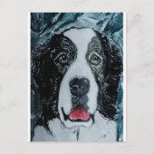 ピレネアンマスティフ絵を描ズバイアルフレッドキツネ ポストカード (正面)