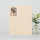 ピレネアン絵画シェパード – かわいいオリジナルドッグアート (スタンド正面)