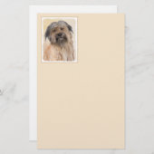 ピレネアン絵画シェパード – かわいいオリジナルドッグアート 便箋 (正面/裏面)