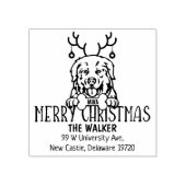 ピレネエスドッグクリスマス差出人住所 ラバースタンプ (インプリント)