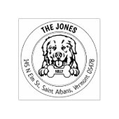 ピレネエスドッグ差出人住所ファミリー ラバースタンプ (インプリント)