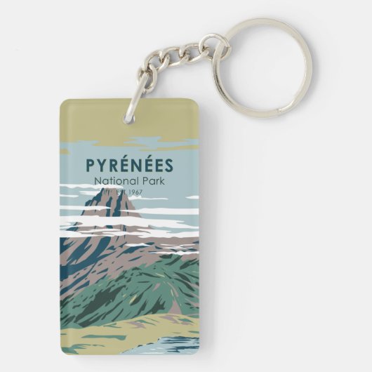 ピレネエスナショナルパークフランスヴィンテージ キーホルダー (裏面)