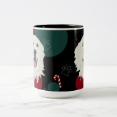 ピレネパーソナライズされた素晴らしのクリスマス  ツートーンマグカップ (中央)