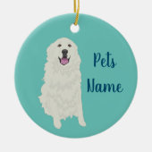 ピレネパーソナライズされた素晴らしス セラミックオーナメント (正面)